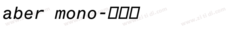 aber mono字体转换